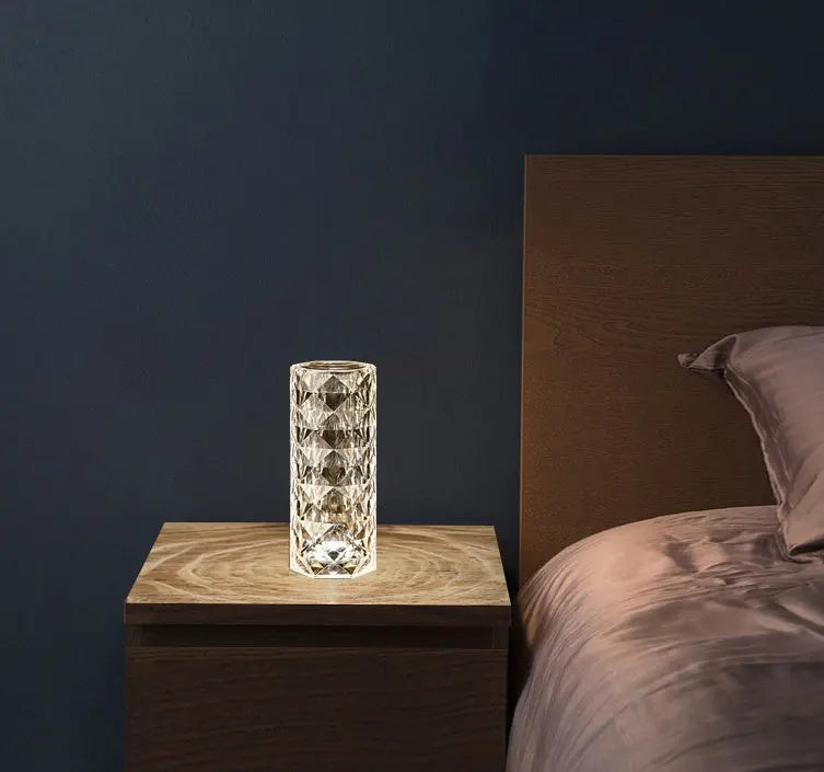 Nordic Crystal USB Table Lamp – Touch Dimming Diamond Night Light Trollective