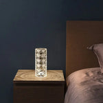 Nordic Crystal USB Table Lamp – Touch Dimming Diamond Night Light Trollective