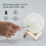 16-Color Moon Lamp with Stand & Remote LED Night Light Decor Trollective