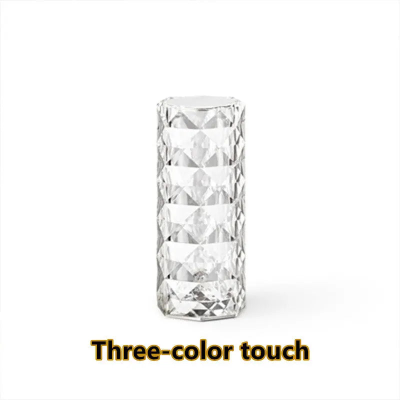 Nordic Crystal USB Table Lamp – Touch Dimming Diamond Night Light Trollective